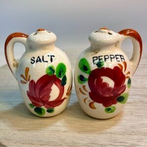 Vintage Ceramic Little White Jug Salt & Pepper Shakers